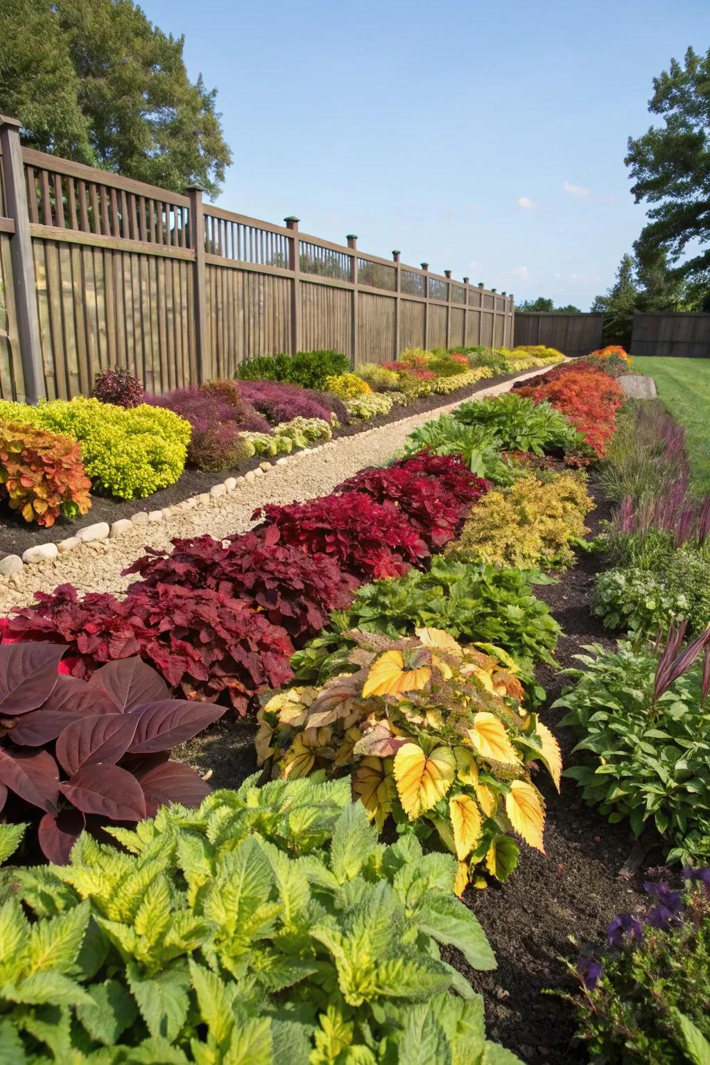 Vibrant foliage infuses enduring vibrancy into the garden environment throughout the seasons.