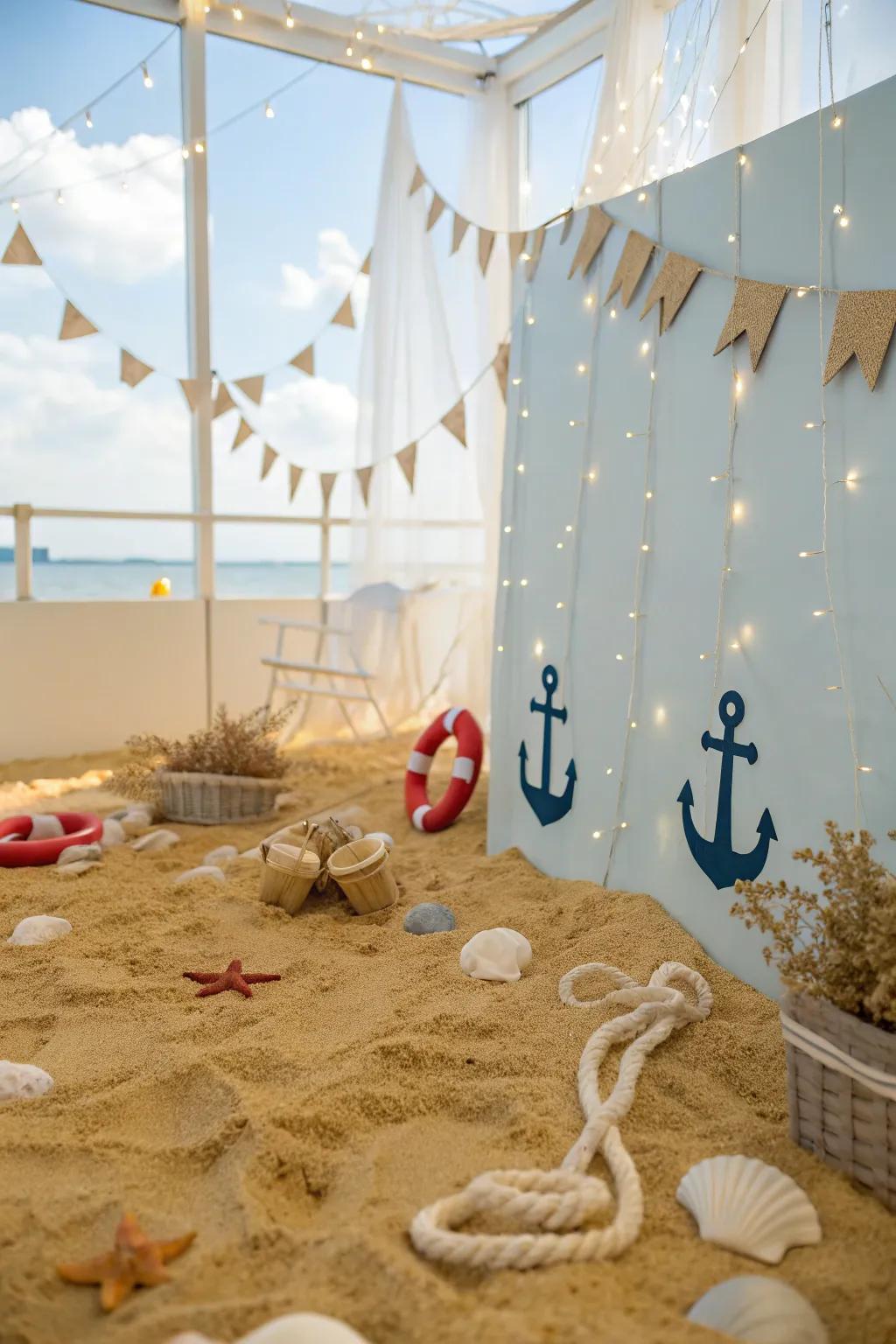 Cultivate a calming coastal vibe with seaside components.