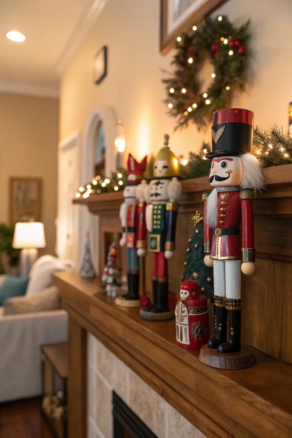 Timbered nutcrackers bring playful tradition to holiday décor.
