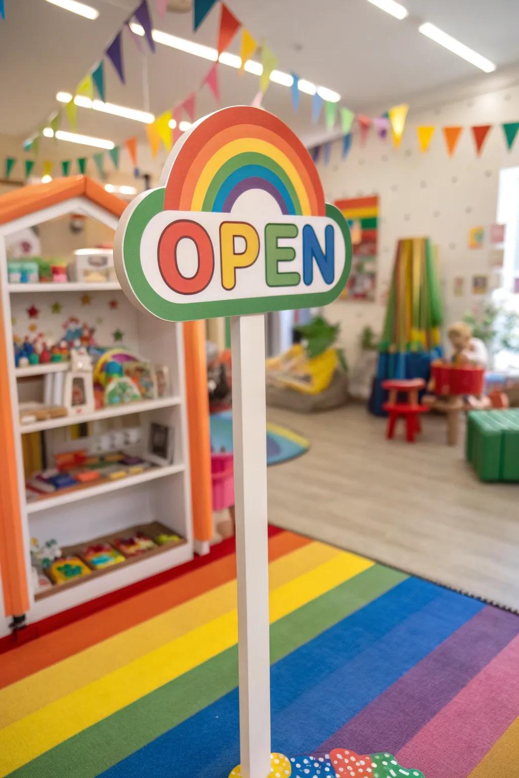 Illuminate your realm with a vibrant welcome display.