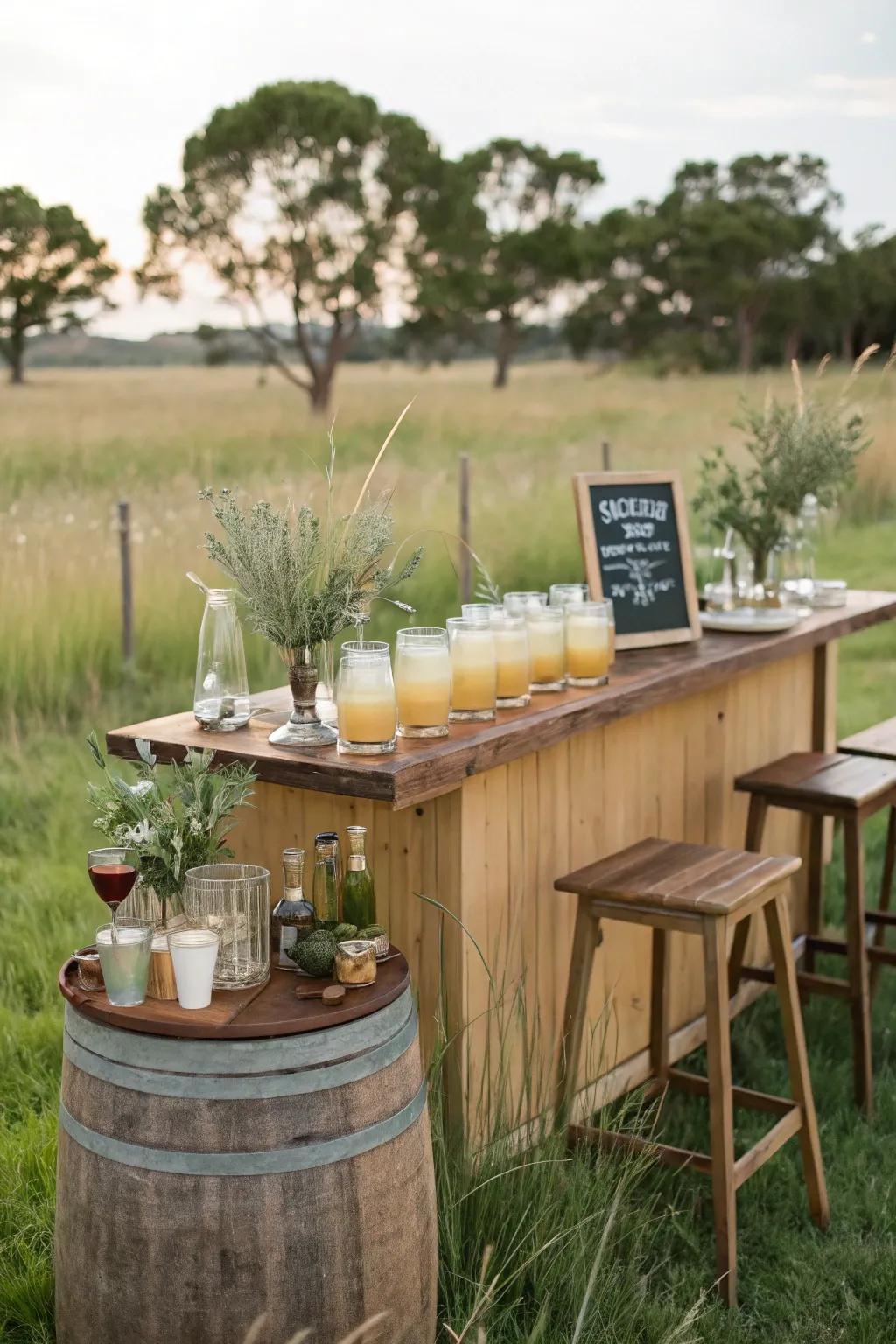 Botanical cocktails add a unique flavor to the celebration.