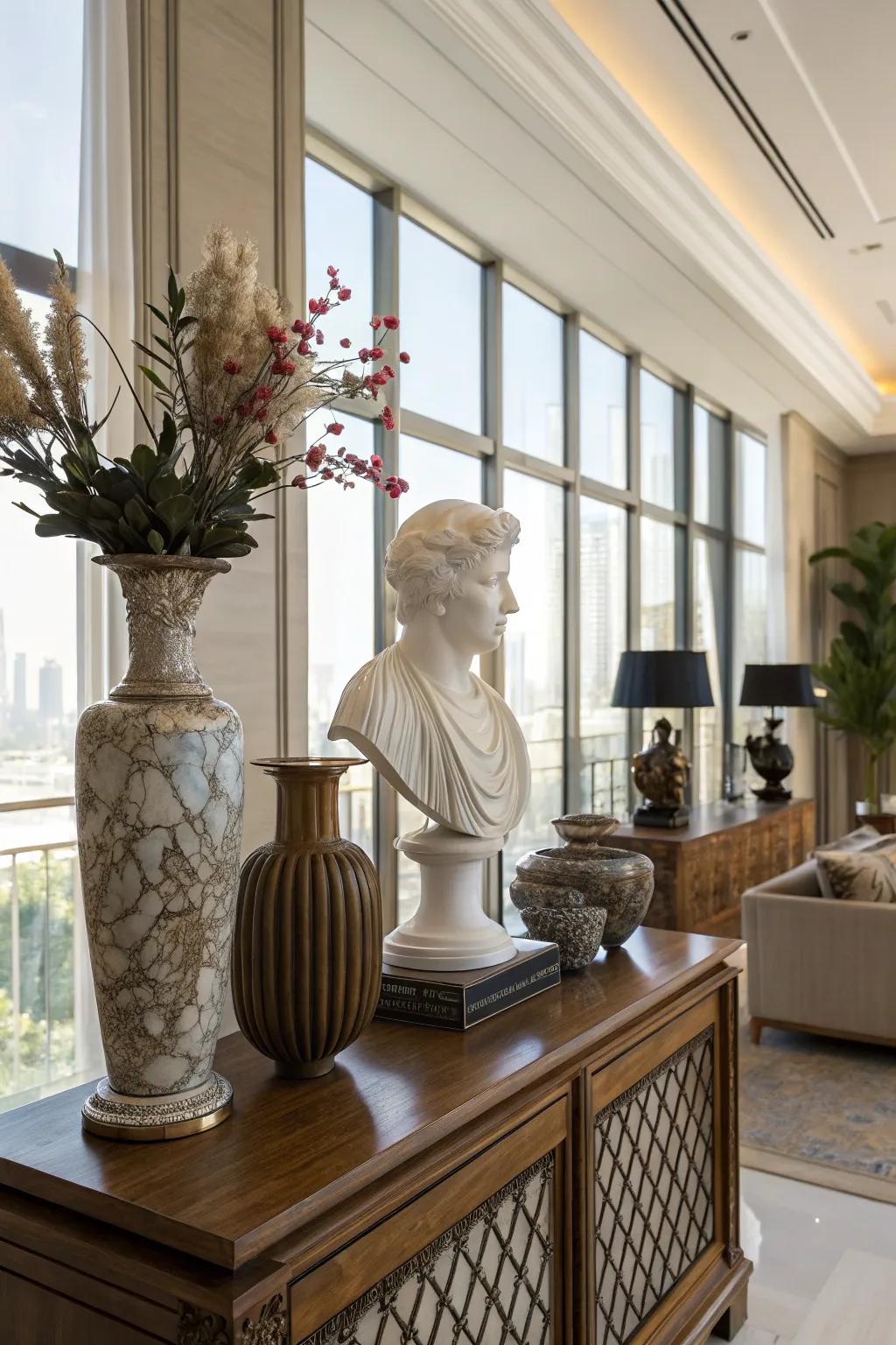 Meaningful décor gives warmth and individuality.