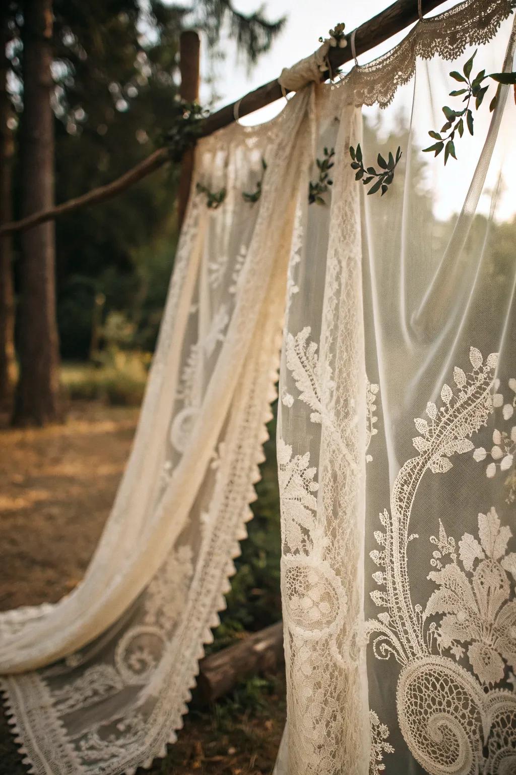Elegant and delicate using heritage mesh.