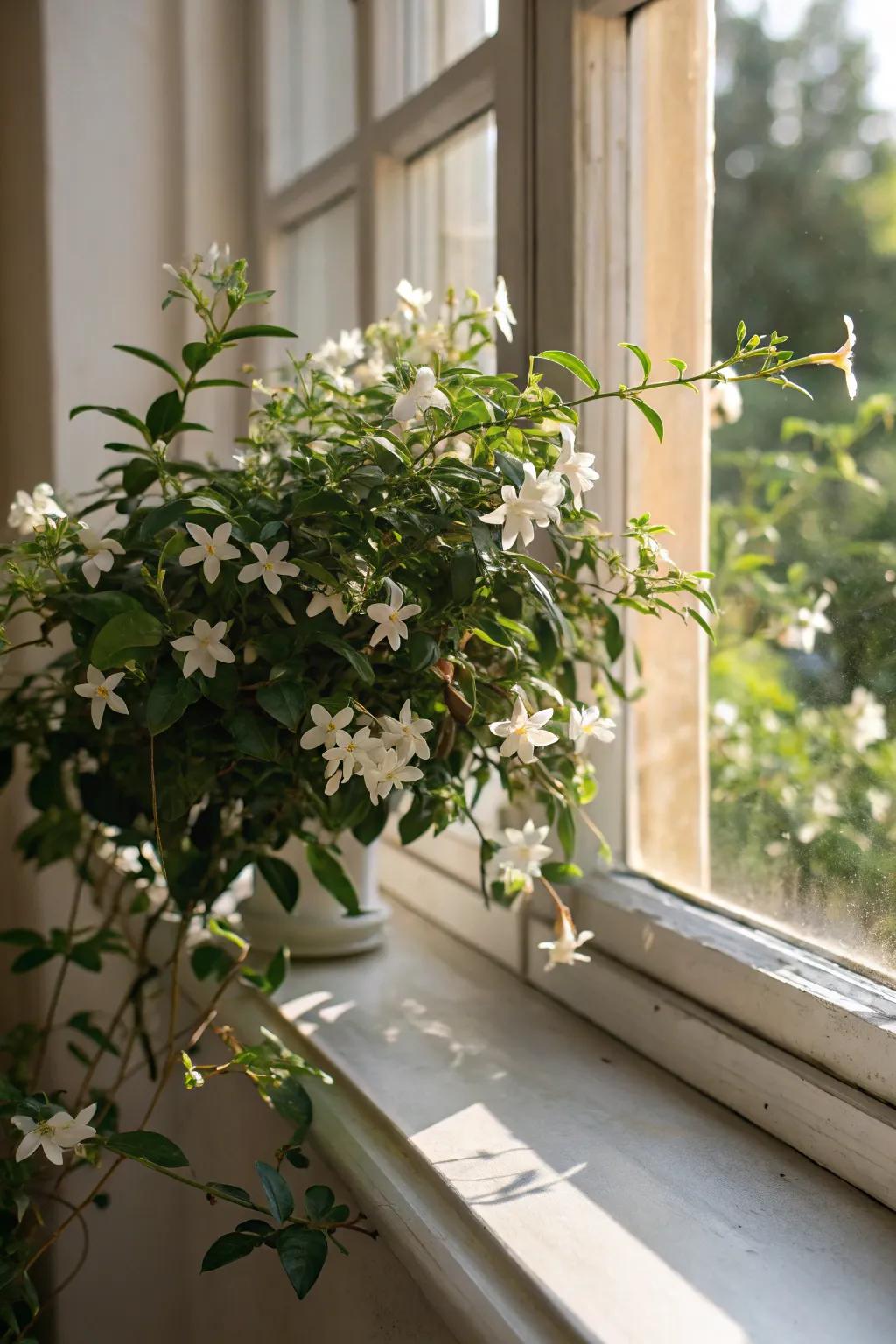 A smelling jessamine, filling the air.