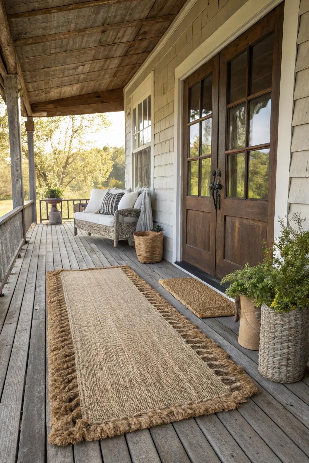 Finalize your environment with a natural fiber carpet.