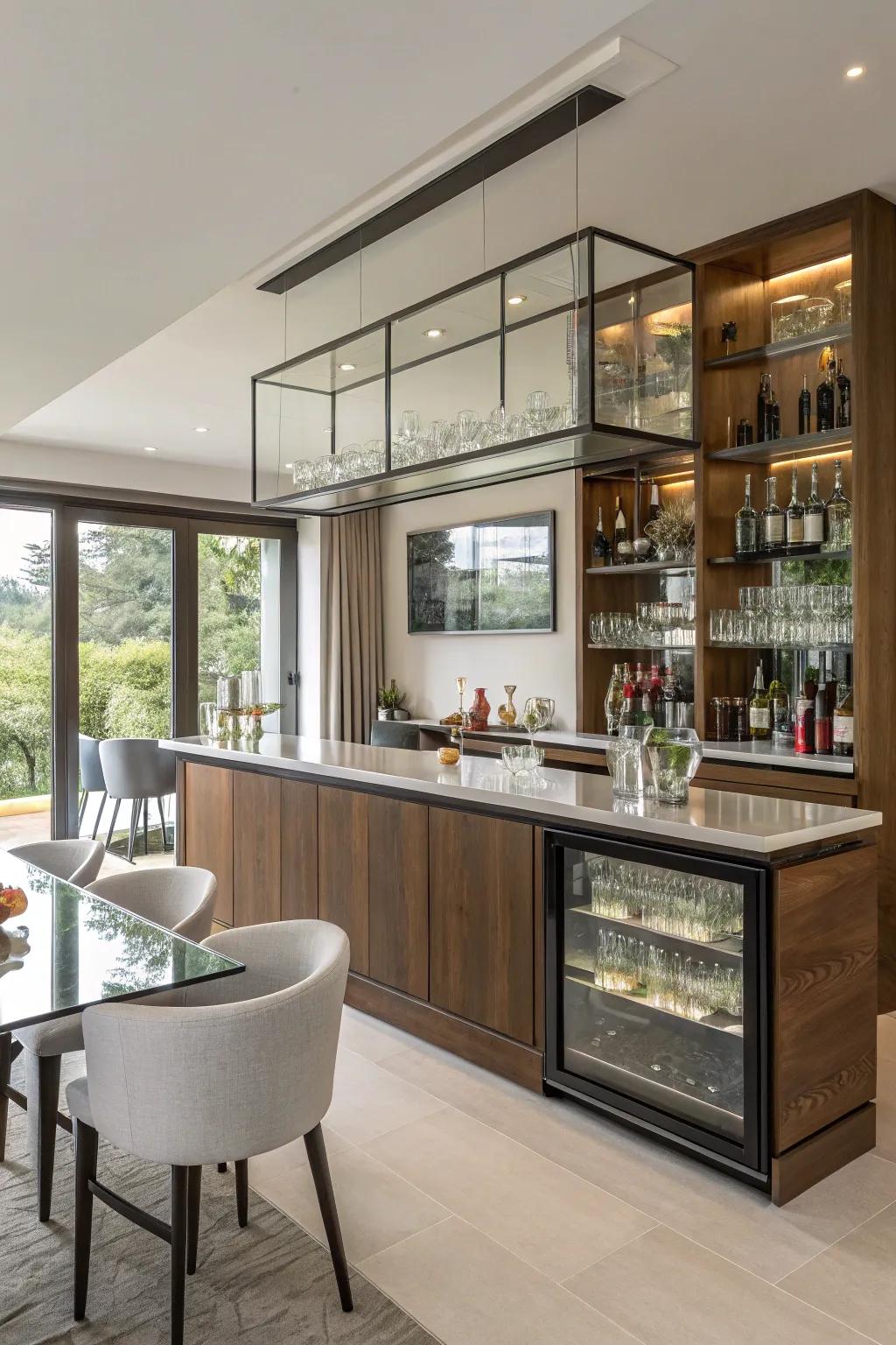 Fusing your bar with the dining space amplifies functionality and flow.