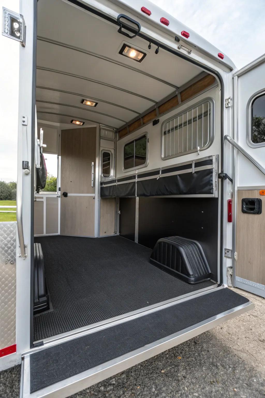Multi-purpose flooring stands up to travel.