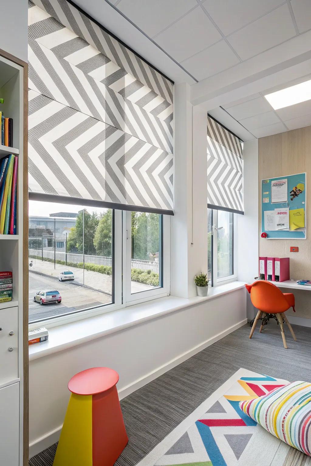 Zebra solutions furnish a playful illumination management preference.