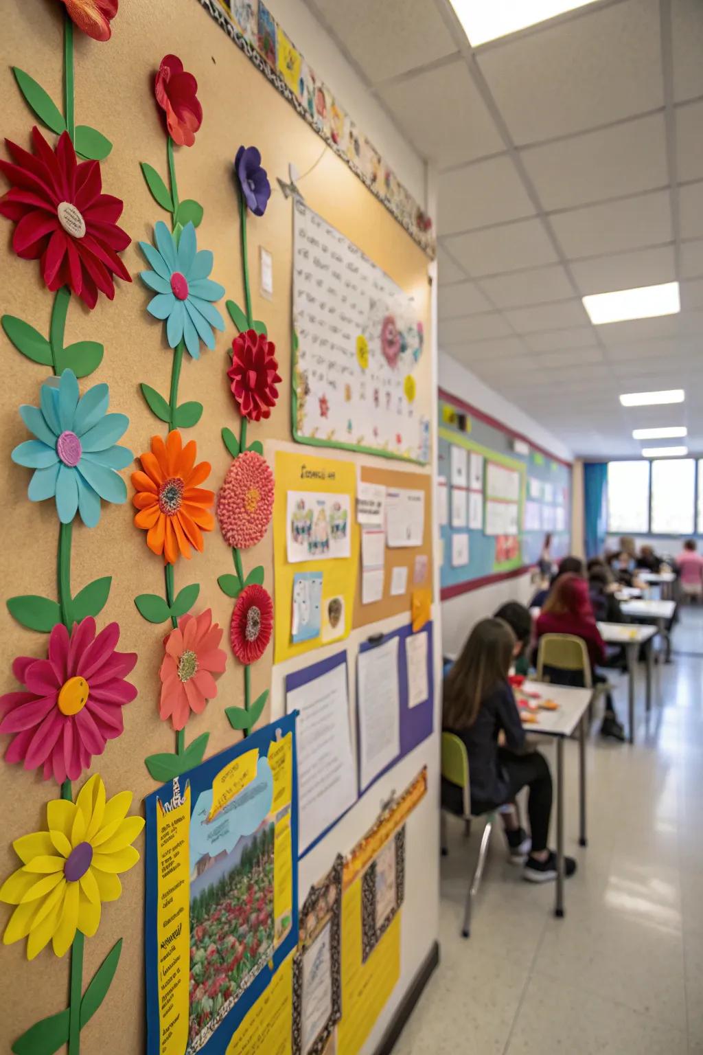 A garden of student creativity.