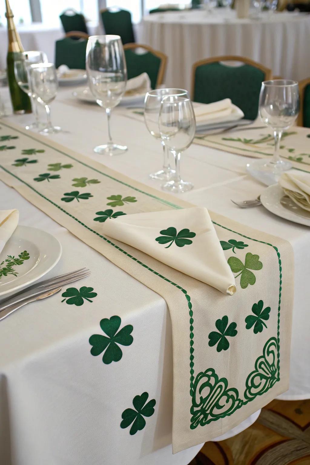 Infuse style into your surface with chic shamrock patterns.