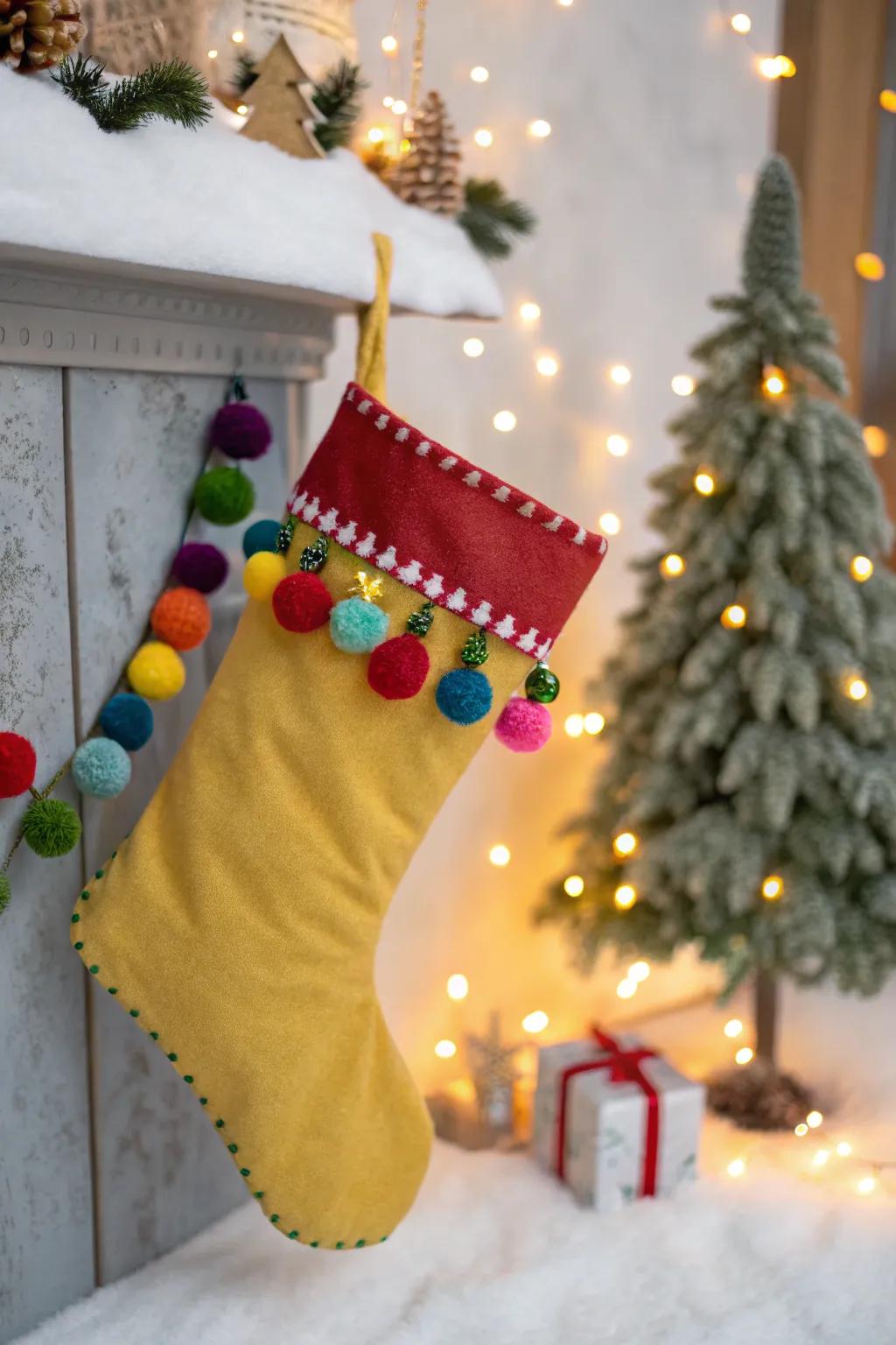 Pom-poms append an amusing, celebratory nuance.