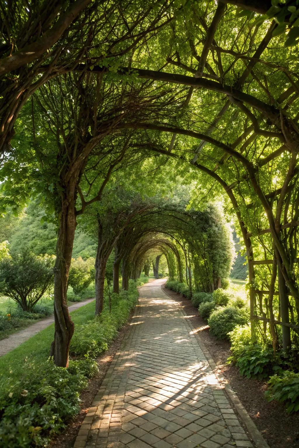 Imbue a magical aura with natural tree archways.