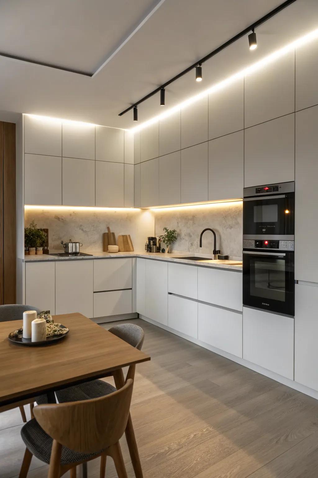 Concealed lighting offers a minimalist and clean look without sacrificing brightness.
