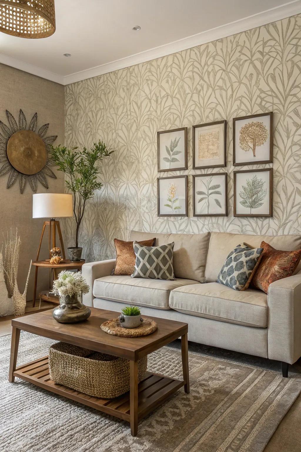 Surface-enhanced wall coverings incorporate dimension and intrigue to your walls.