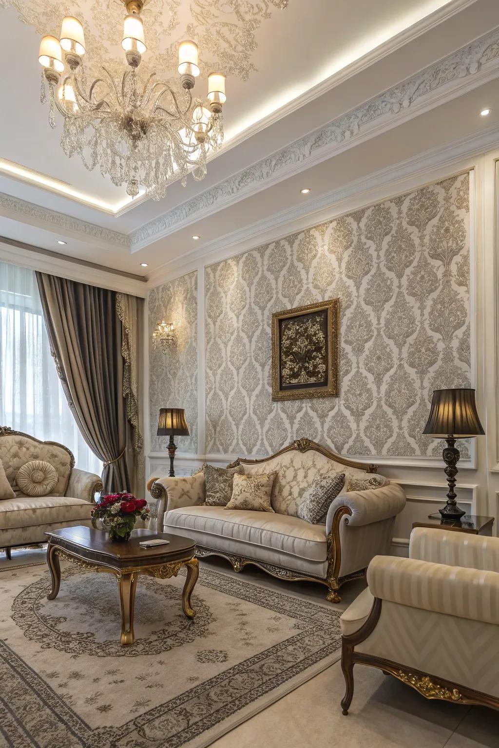 Elevate your decor with the ageless elegance of floral scroll patterns.