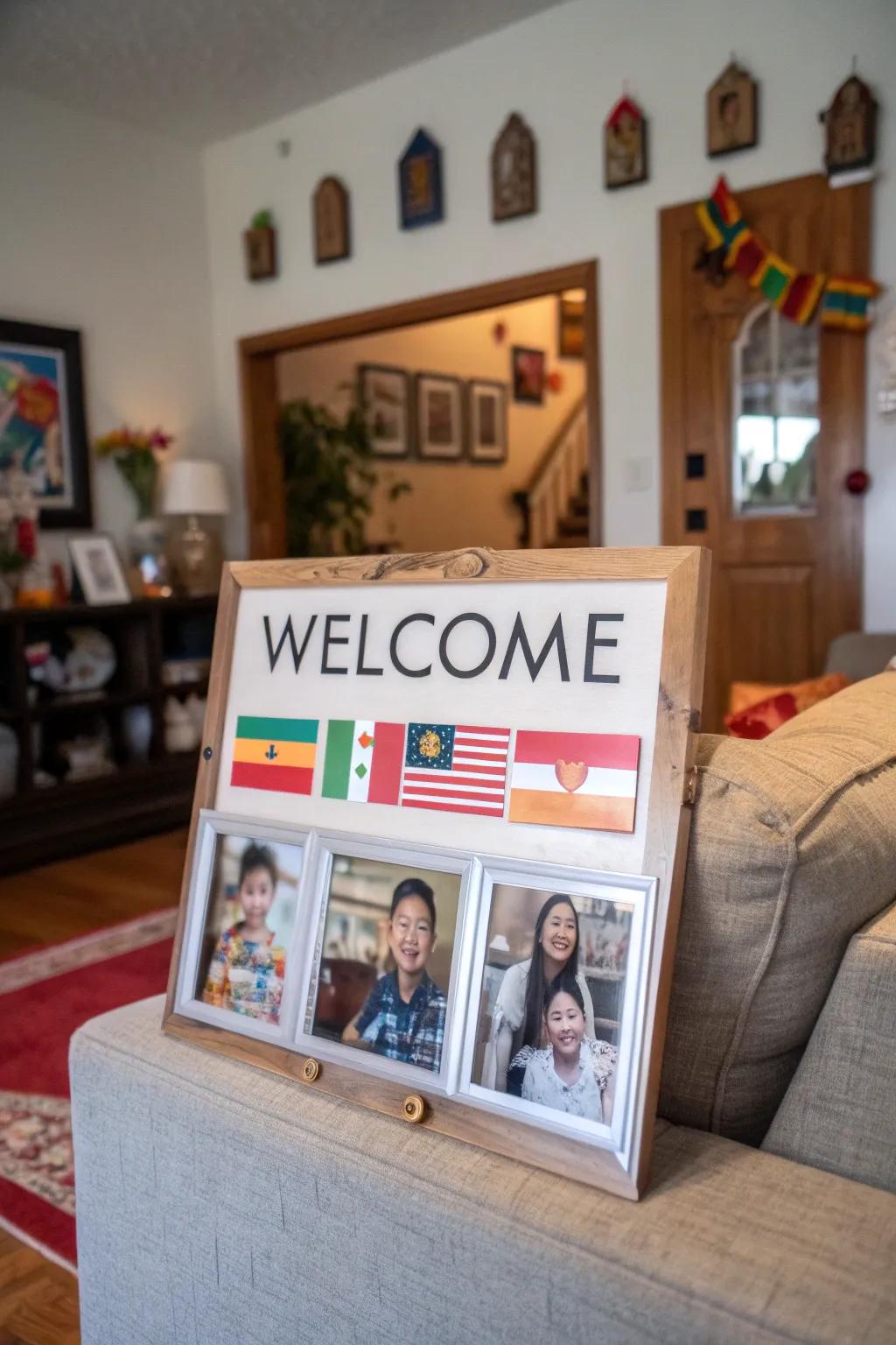 Embrace diversity using bilingual greeting.