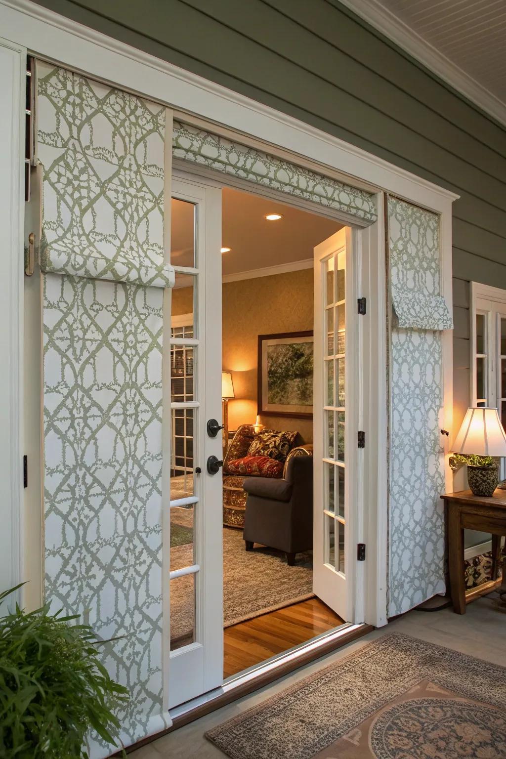 Tailored printed shades mirror personal style.