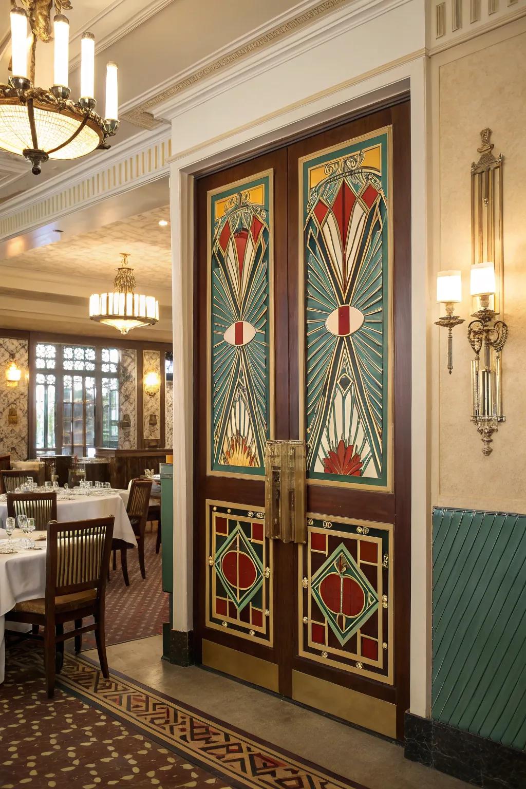 An access styled through a Deco theme, incorporating sophistication and fashion.