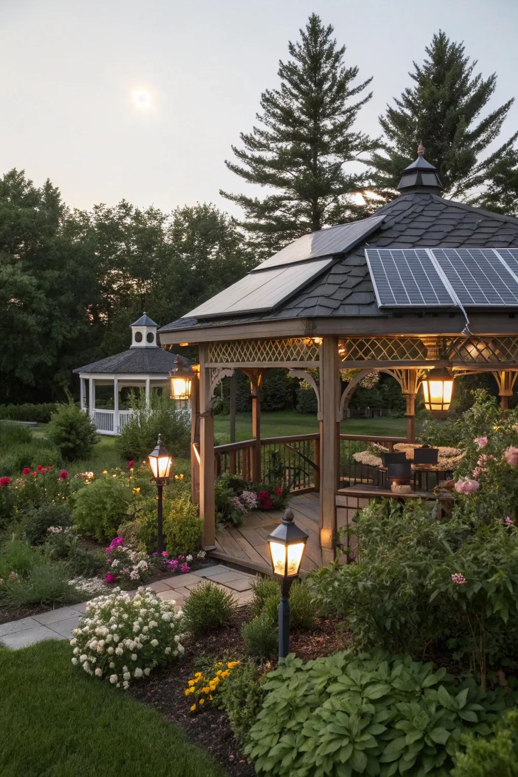 Solar panels furnish eco-friendly potency for sustainable lighting.