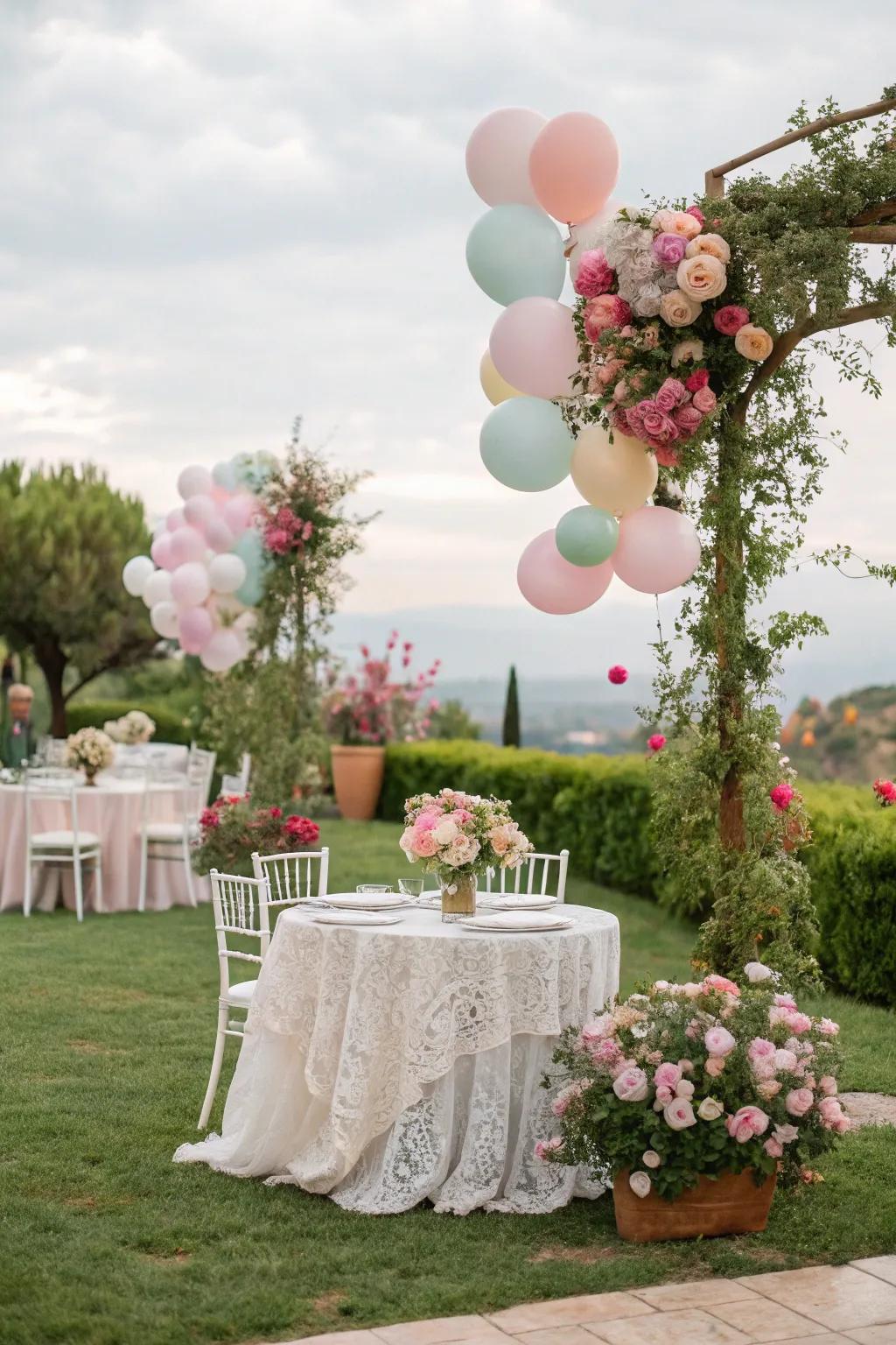 Plantation-inspired baby shower with blooming and elegant decor