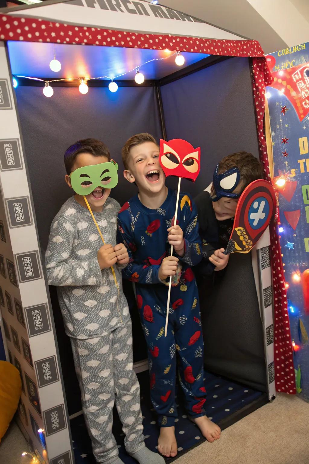A themed snapshot booth captures fun memories of the occasion.