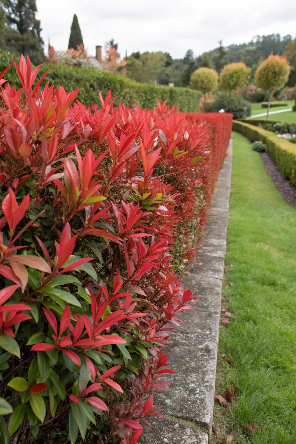 Redtops makes a bold and colorful fence.