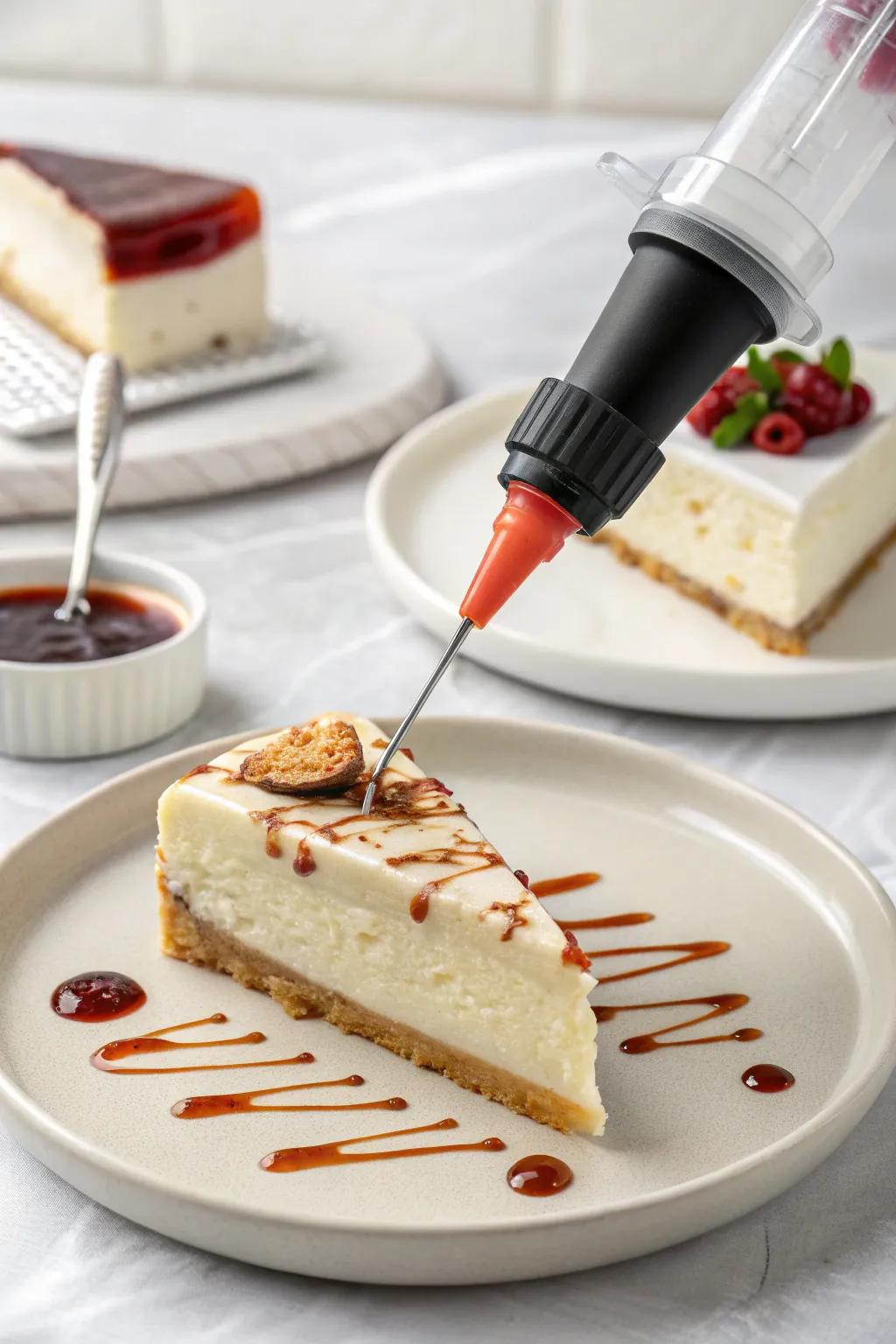Interactive additions invite guests to personalize their dessert.