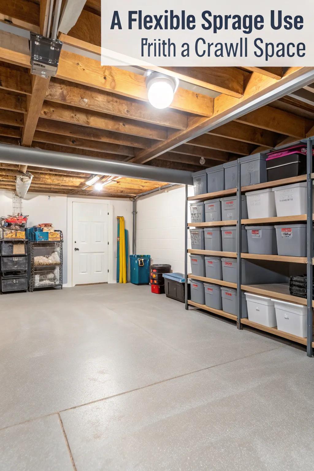 Plan to ensure your underhouse area can adapt to future storage needs.