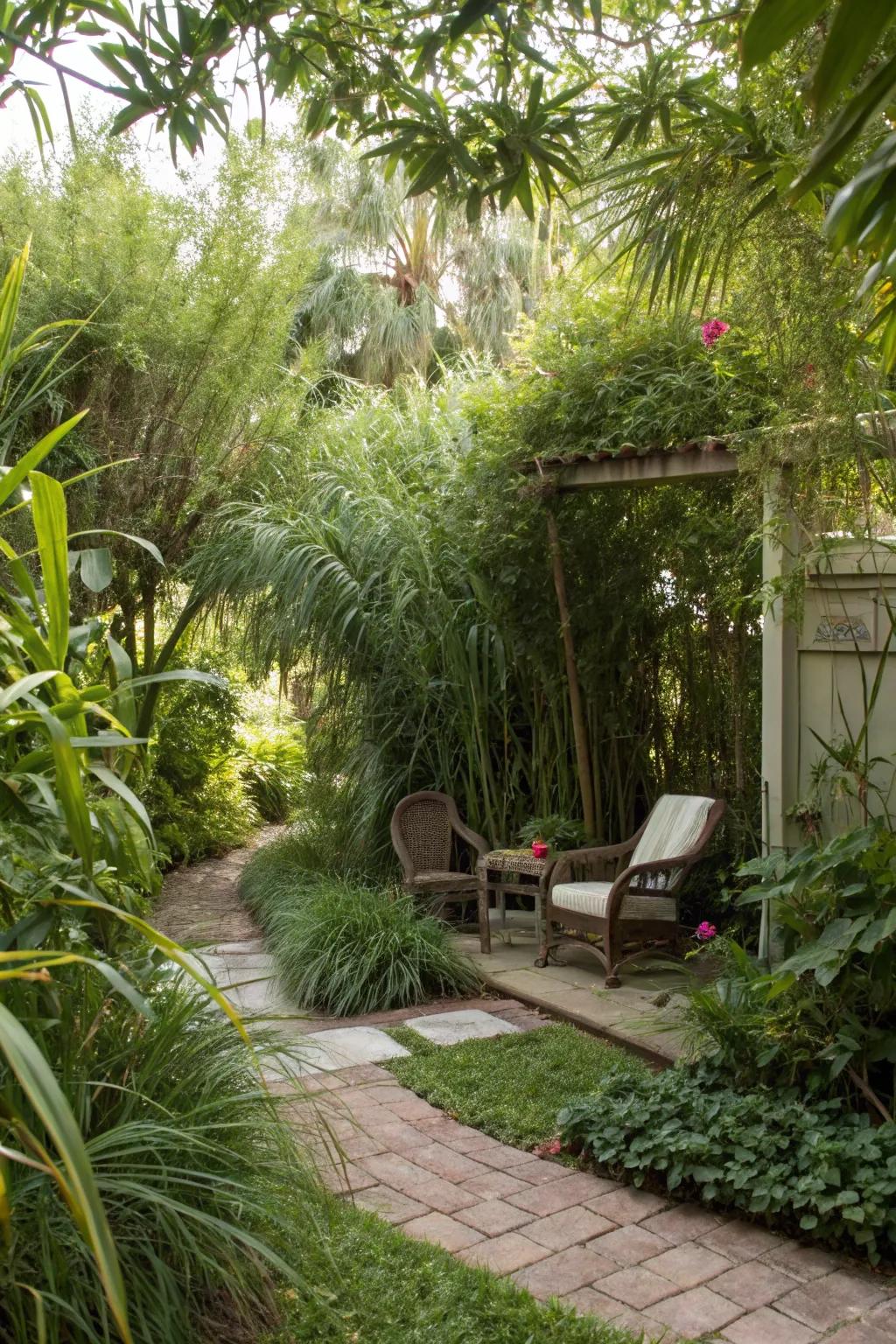 A secluded hideaway provides a space for introspection.
