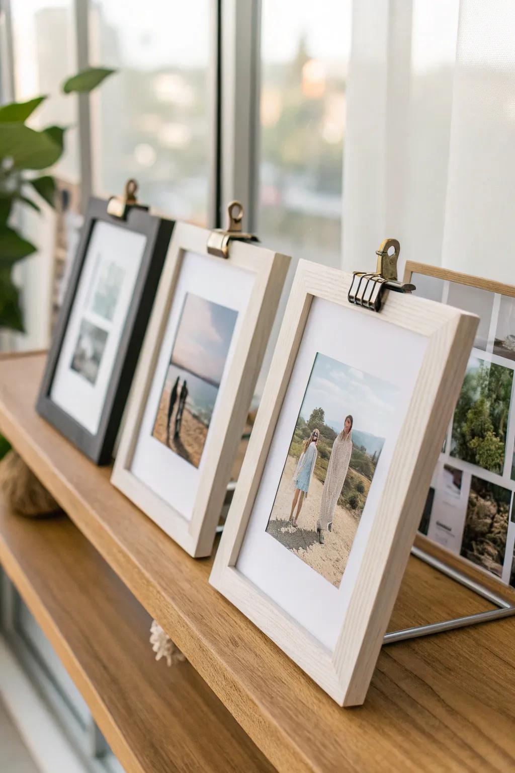 Changing frame displays offer an engaging decor style.