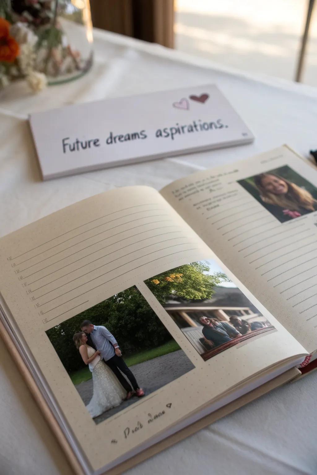 Future dreams and aspirations introduce hope to an engagement photo compilation.