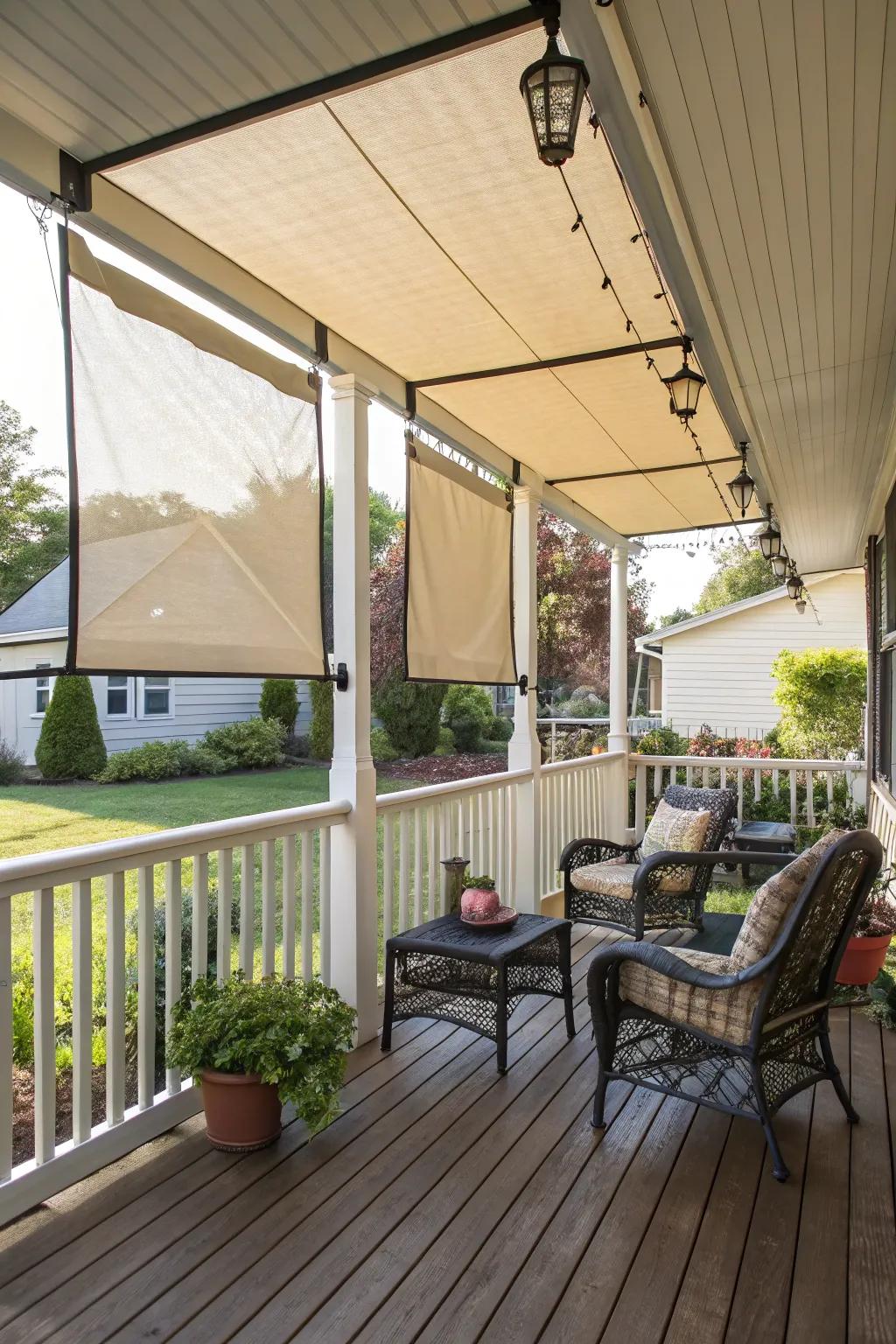 Mobile shade panels for adaptable shading.