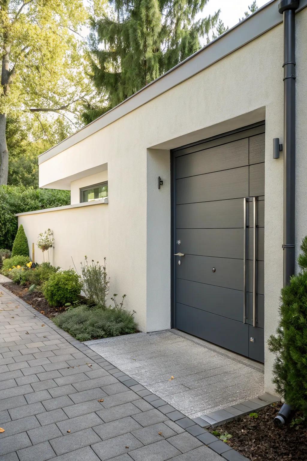 Hidden hinges offer a sleek and seamless look.