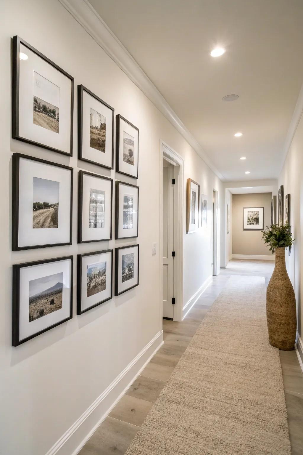 Minimalism designs a striking and open hallway design.