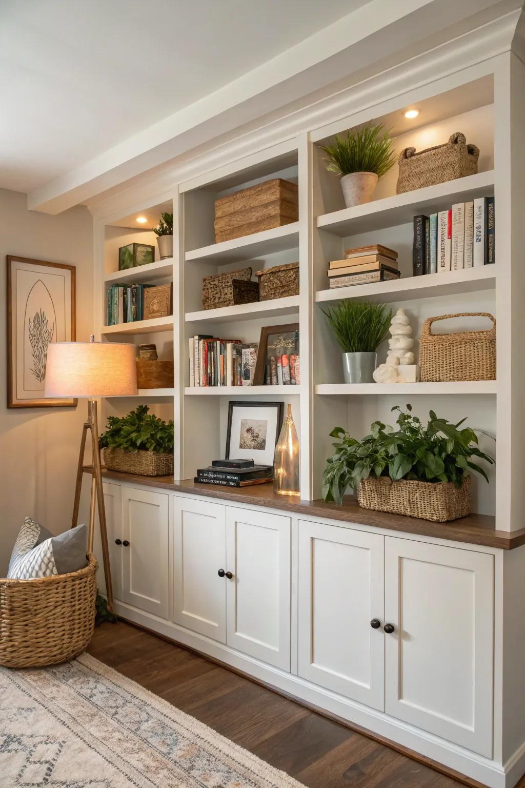 Smart storage solutions maintaining comprehensive organization and accessibility.
