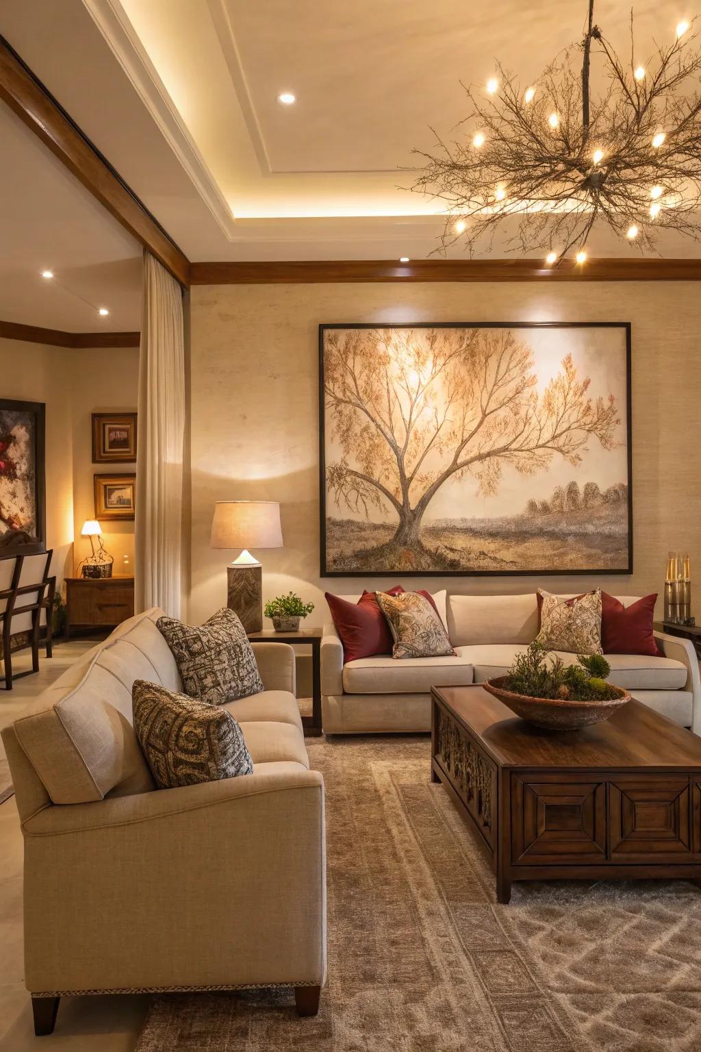 An audacious artistry segment can function as an impactful focal juncture throughout any chamber.
