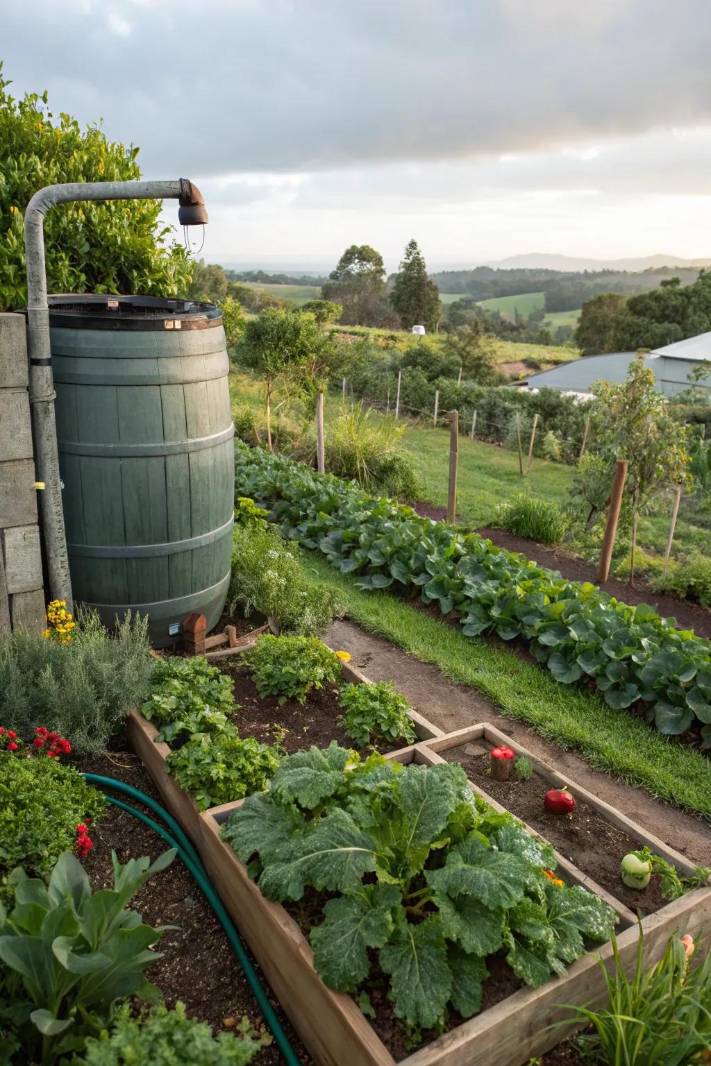 Rainwater harvesting combines environmental responsibility with practical application.