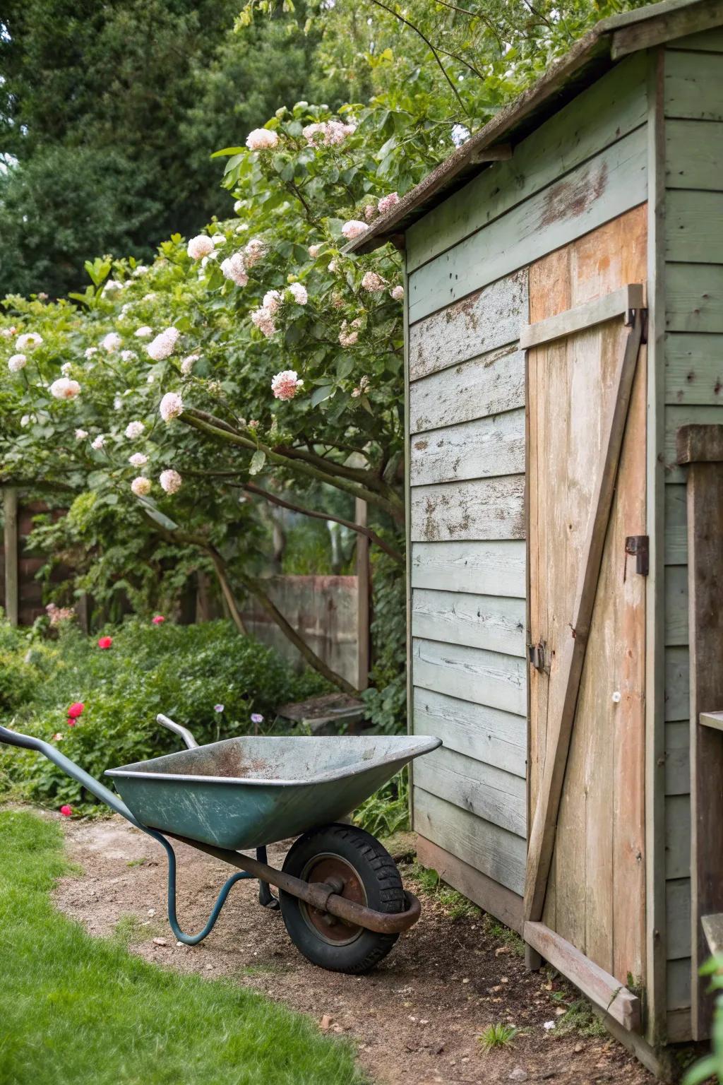 Wall-mounting a handcart is a shrewd method for saving space.
