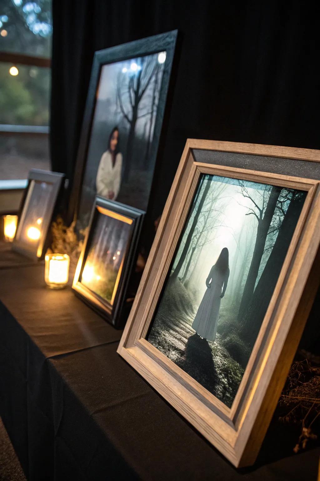 Phantom pictorial frames conducive to a ghostly familial portrait.