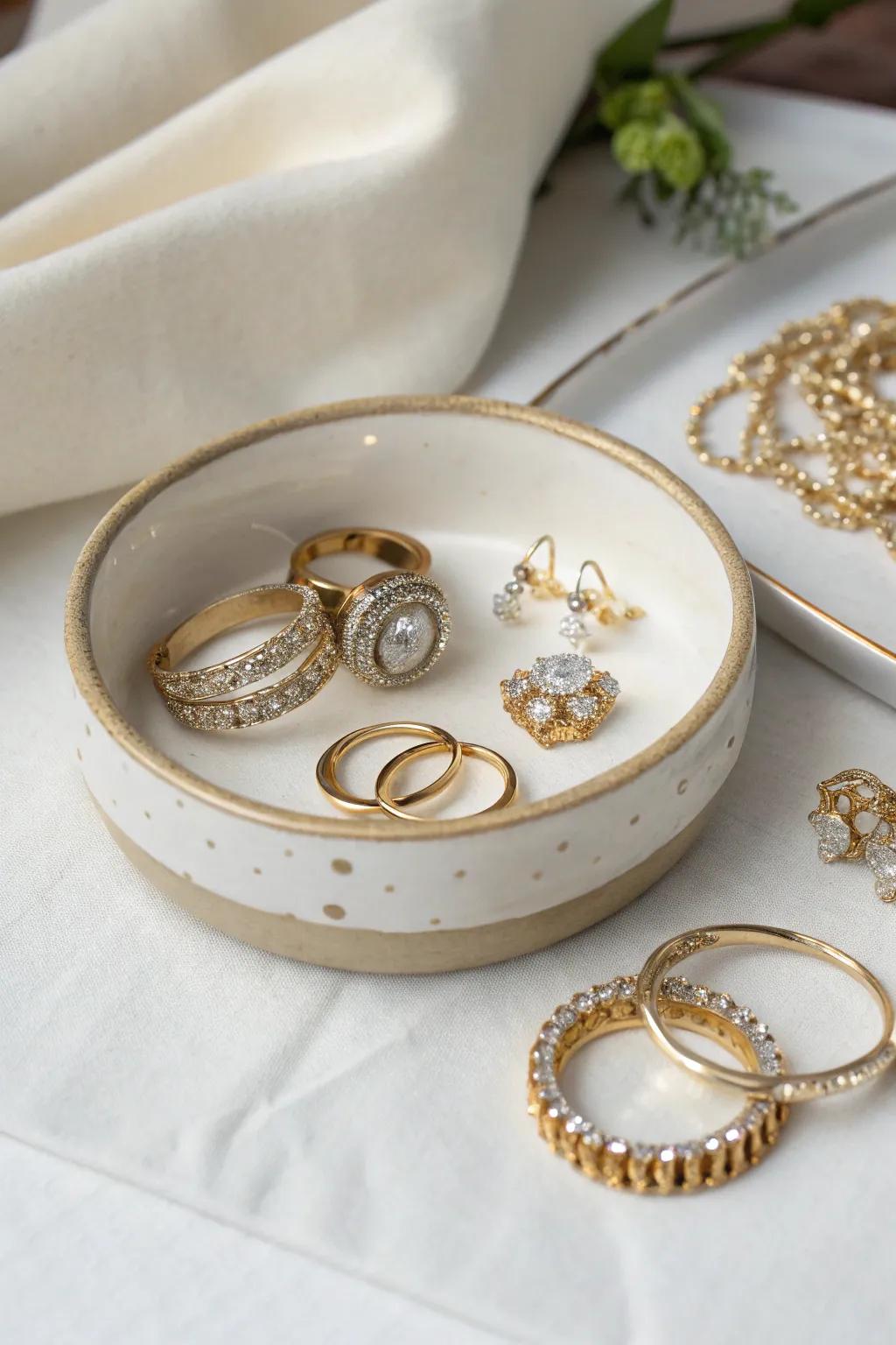 A charming customized receptacle dish