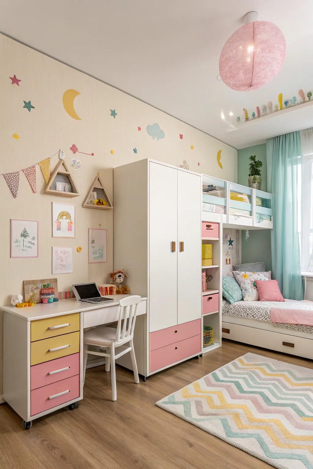 A strategically designed personal space adapting to a developing child.