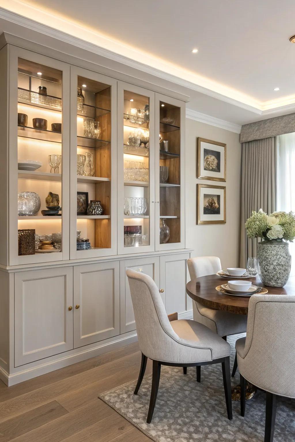 Integrated storage that marries practicality with visual charm.