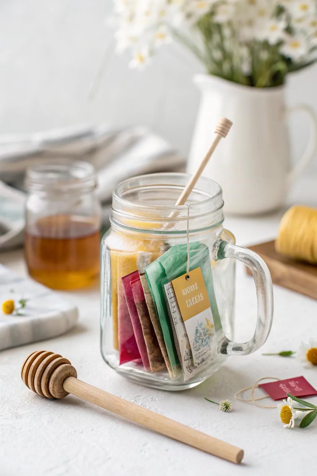 Delight in the simple pleasures of a Tea Lover's Jar—flawless for snug, genuine moments.
