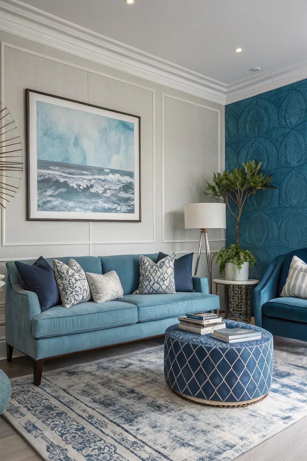 Make a statement with a bold monochrome backdrop.