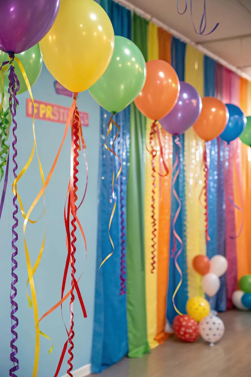 Playful and vibrant using vibrant ribbon.