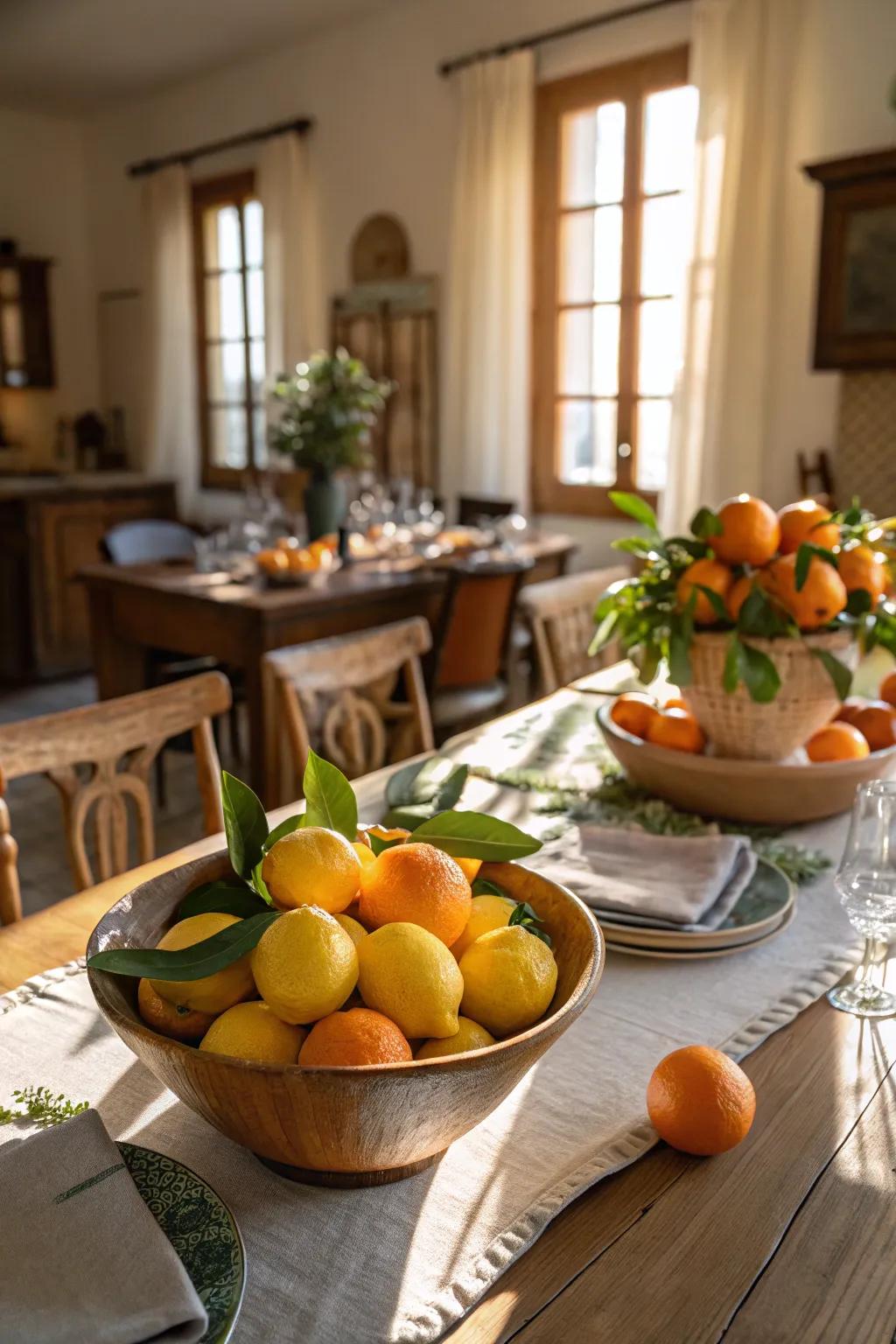 Seasonal fruits infuse color and freshness.