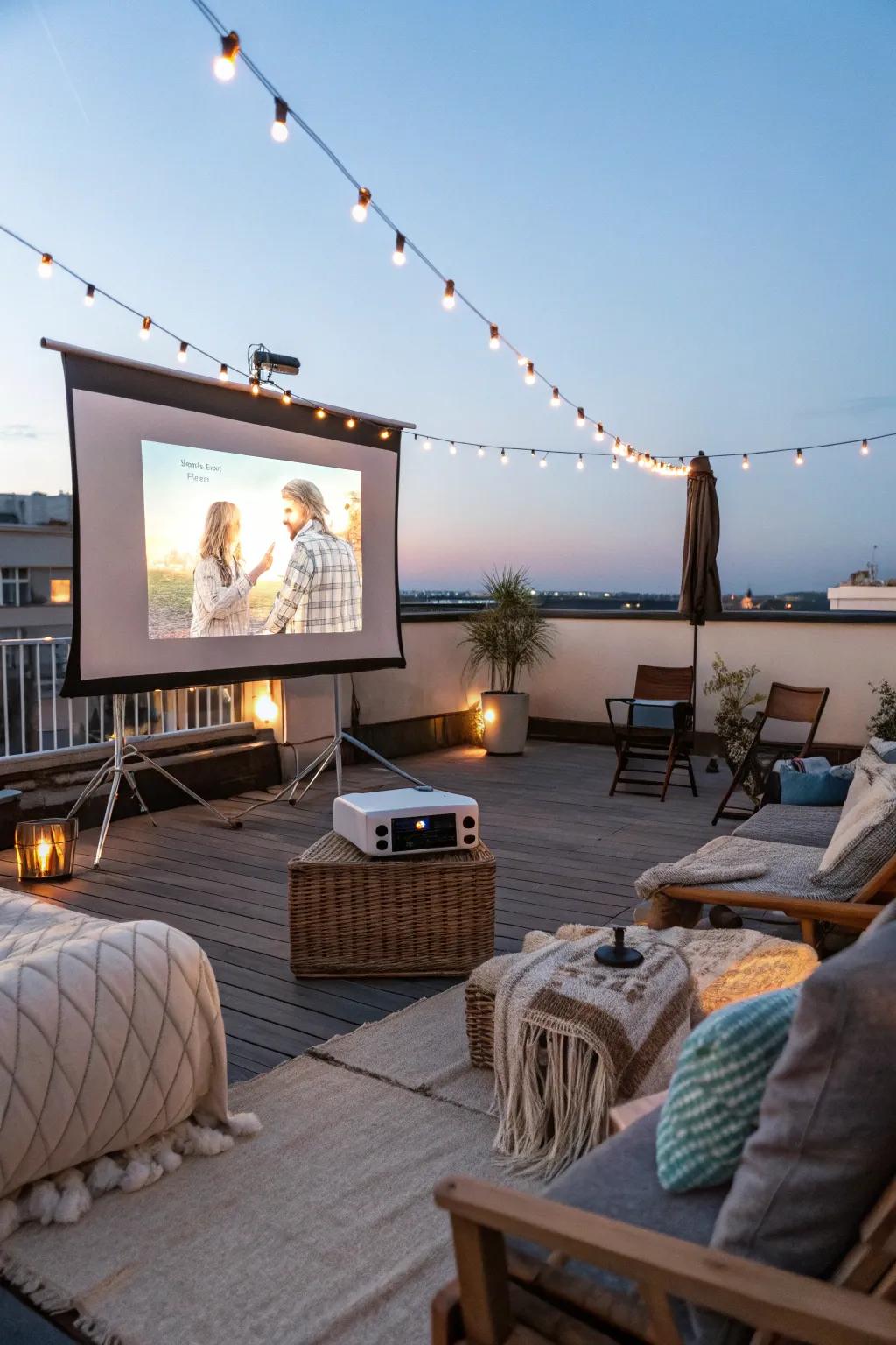 Host unforgettable movie evenings with a bespoke leisure hub on your rooftop deck.