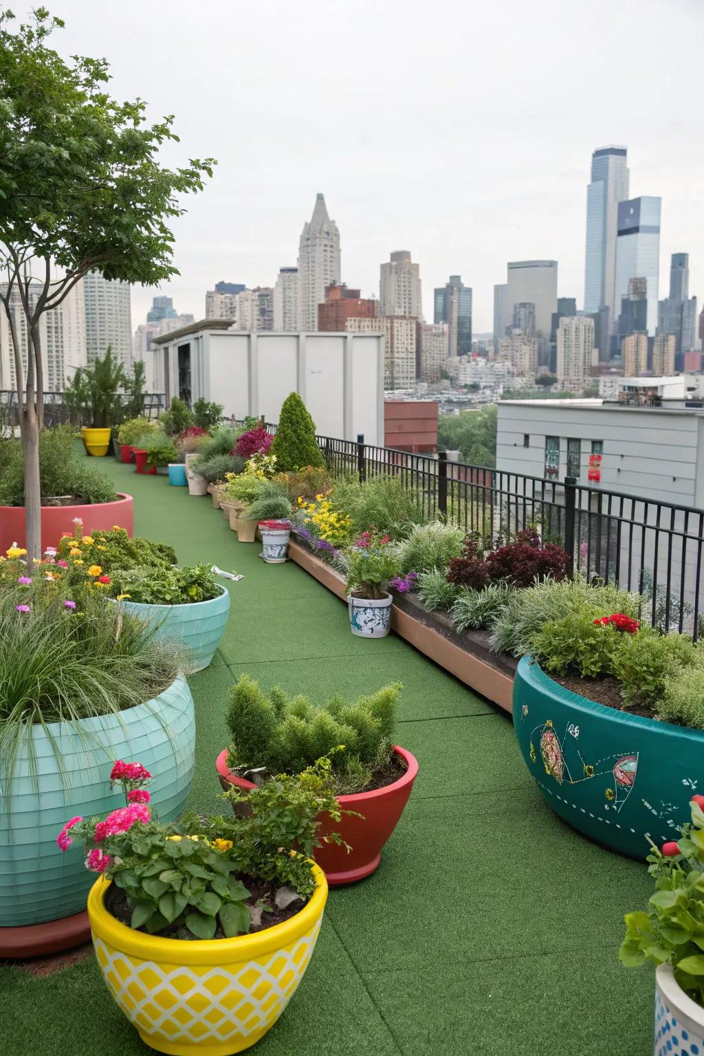 Artistic plant holders introduce individuality and panache to the garden.