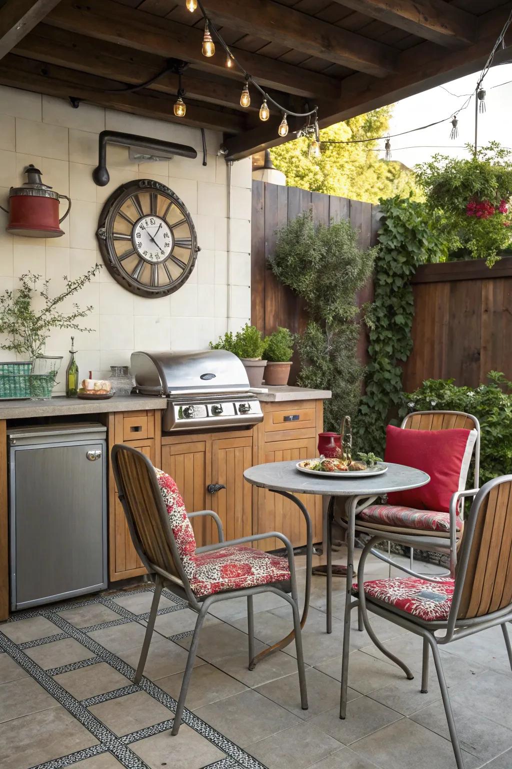 Vintage accents introduce charm and personality to your space.