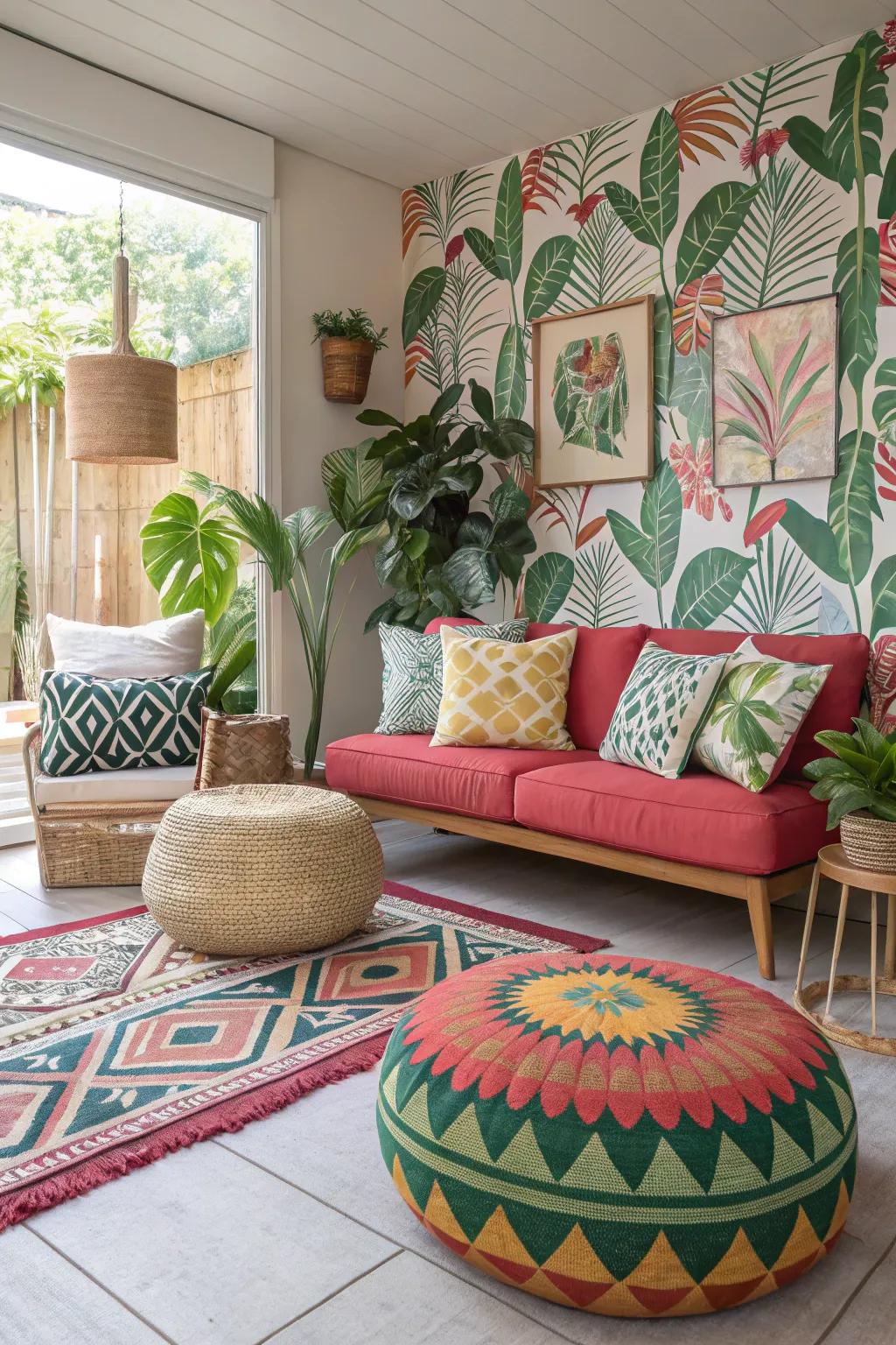 Striking patterns infuse a lively alteration into traditional spring themes.